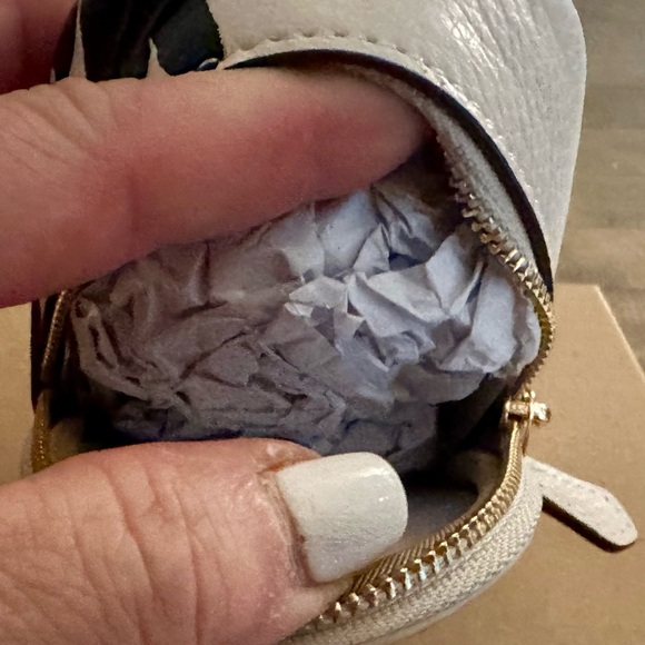 Coach Mini Court Backpack Keychain Fob Bag Charm With Floral Print - Picture 7 of 13